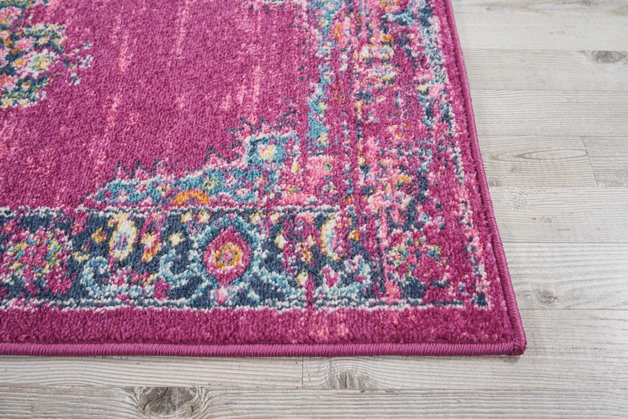 10' Fuchsia Power Loom Runner Rug