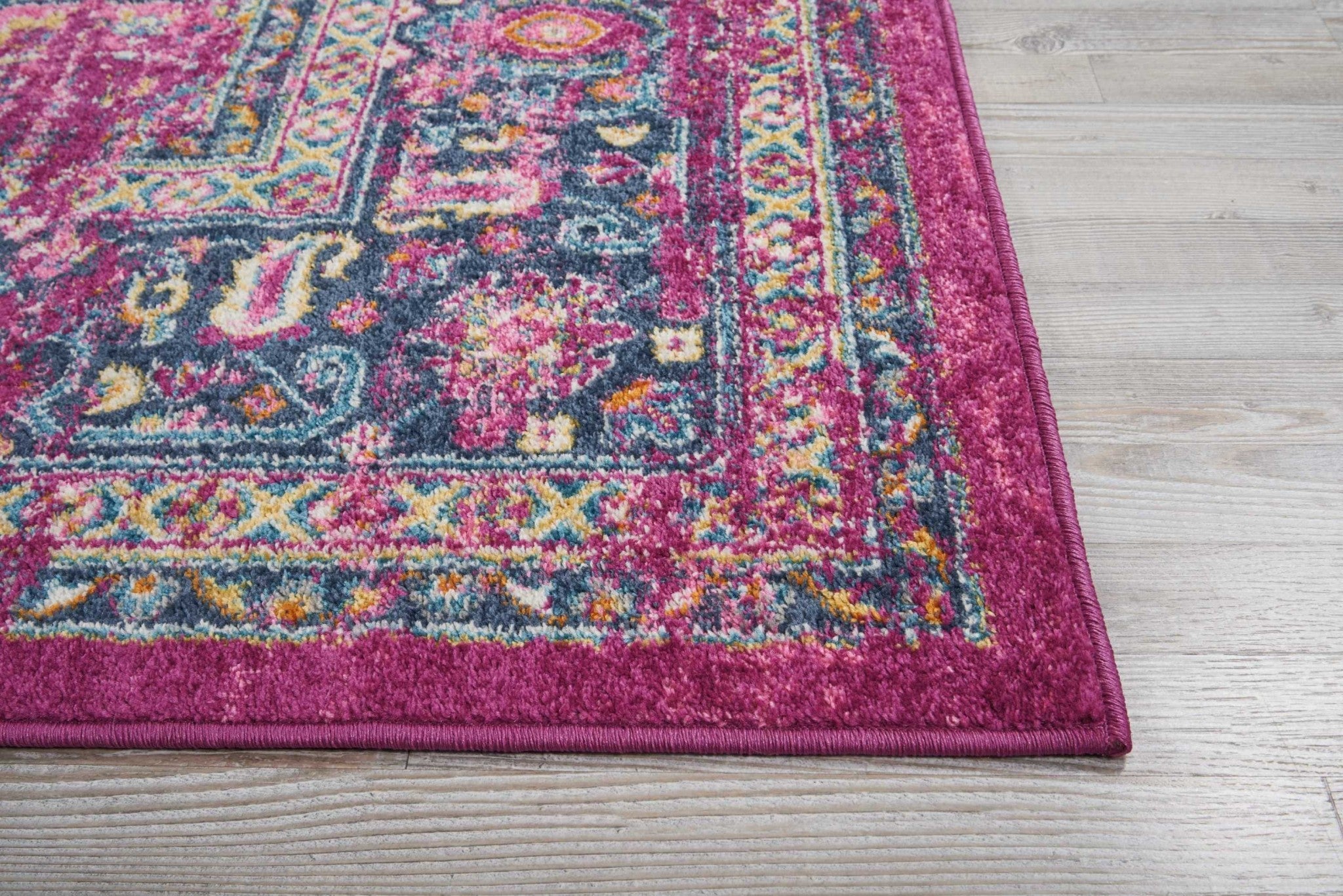 10' Fuchsia Power Loom Runner Rug