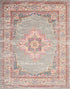 4' Gray Round Power Loom Area Rug