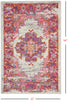 6' Fuchsia Power Loom Runner Rug