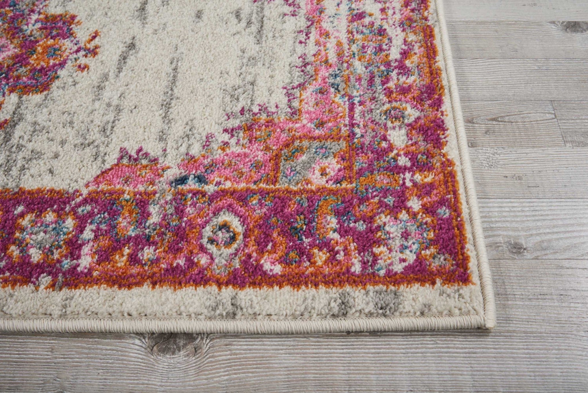 6' Fuchsia Power Loom Runner Rug