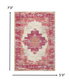 6' Fuchsia Power Loom Runner Rug