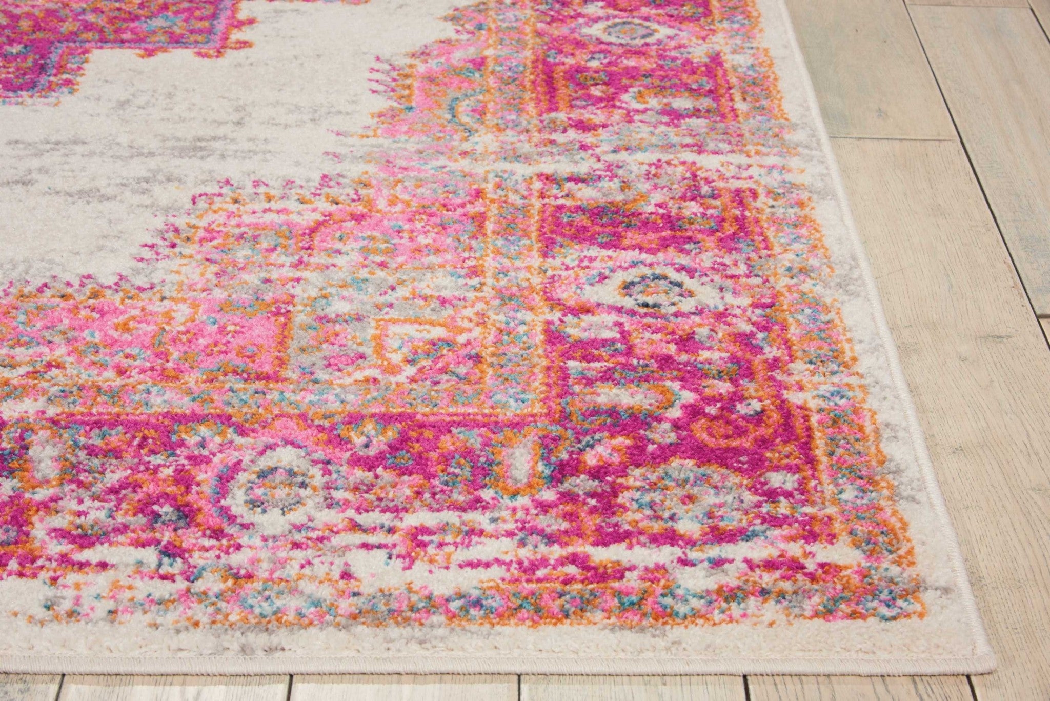 6' Fuchsia Power Loom Runner Rug