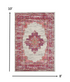 6' Fuchsia Power Loom Runner Rug