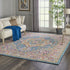 7' X 10' Teal Blue Power Loom Area Rug