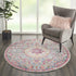 2' X 3' Pink And Gray Power Loom Area Rug