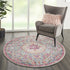 2' X 3' Pink And Gray Power Loom Area Rug