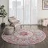 2' X 3' Pink And Gray Power Loom Area Rug