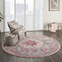 2' X 3' Pink And Gray Power Loom Area Rug