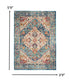 4' Blue And Ivory Round Power Loom Area Rug