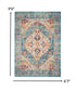 4' Blue And Ivory Round Power Loom Area Rug