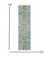 6' Blue And Ivory Dhurrie Runner Rug