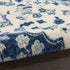 4' X 6' Blue And Ivory Power Loom Area Rug