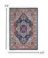 4' X 6' Blue And Ivory Power Loom Area Rug