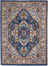 4' X 6' Blue And Ivory Power Loom Area Rug