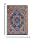 4' X 6' Blue And Ivory Power Loom Area Rug