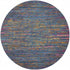 5' X 7' Blue And Orange Abstract Power Loom Area Rug