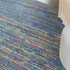 5' X 7' Blue And Orange Abstract Power Loom Area Rug