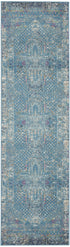 10' Blue Southwestern Power Loom Runner Rug