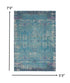 6' Blue Southwestern Power Loom Runner Rug