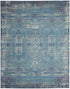 10' Blue Southwestern Power Loom Runner Rug