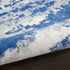 4' X 6' Blue And Ivory Ombre Dhurrie Area Rug