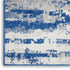 4' X 6' Blue And Ivory Ombre Dhurrie Area Rug