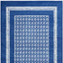 4' X 6' Navy Blue Geometric Dhurrie Area Rug