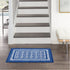 4' X 6' Navy Blue Geometric Dhurrie Area Rug