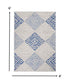 4' X 6' Blue Gray Geometric Dhurrie Area Rug