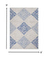 4' X 6' Blue Gray Geometric Dhurrie Area Rug