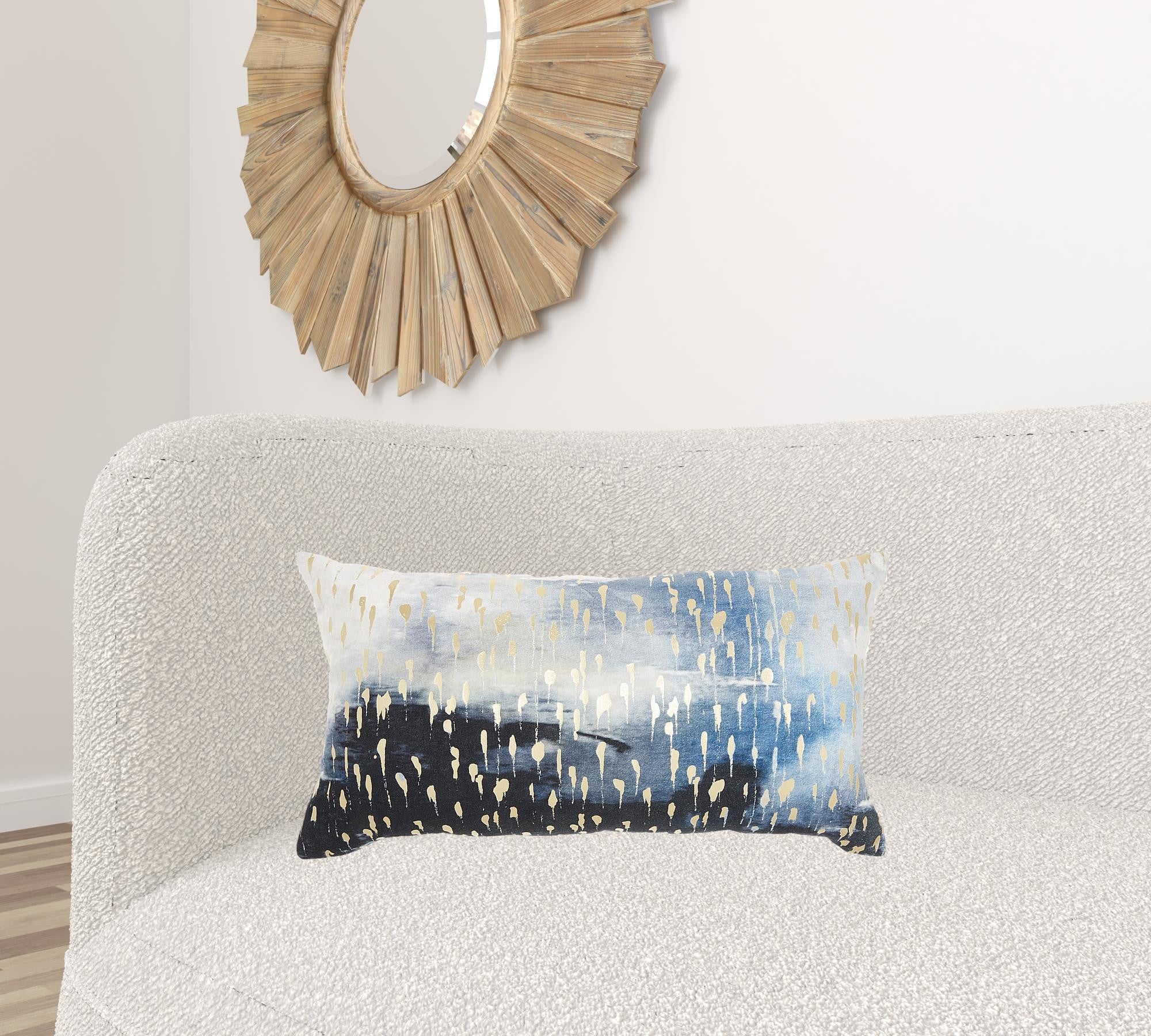 Blue Abstract Lumbar Pillow