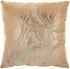 Pink Accent Throw Pillow With Rose Gold Swirl Design