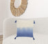 Blue Ombre Tasseled Throw Pillow