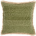 Deep Green Fringed Throw Pillow