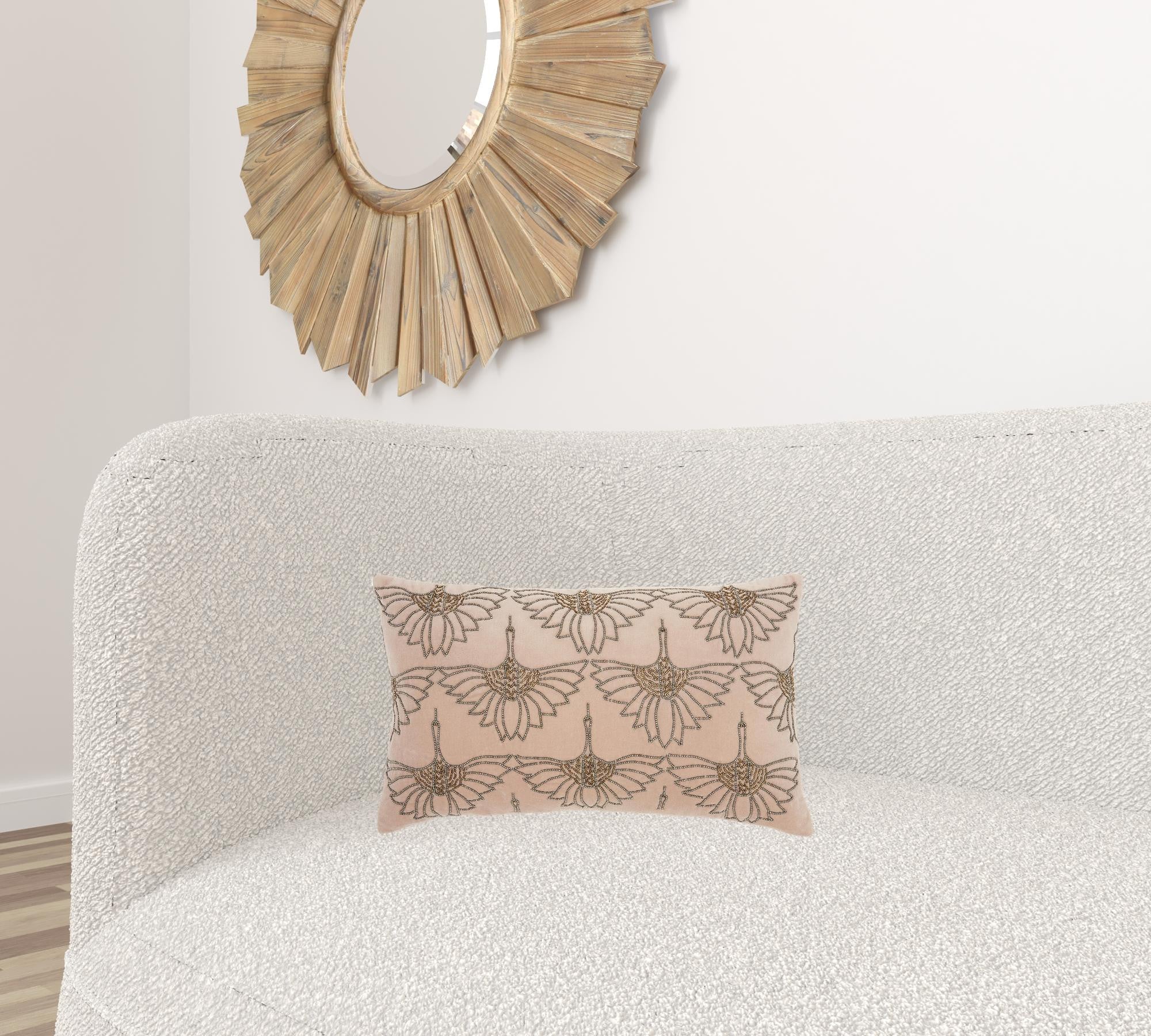 Brilliant Blush Pink Lumbar Pillow