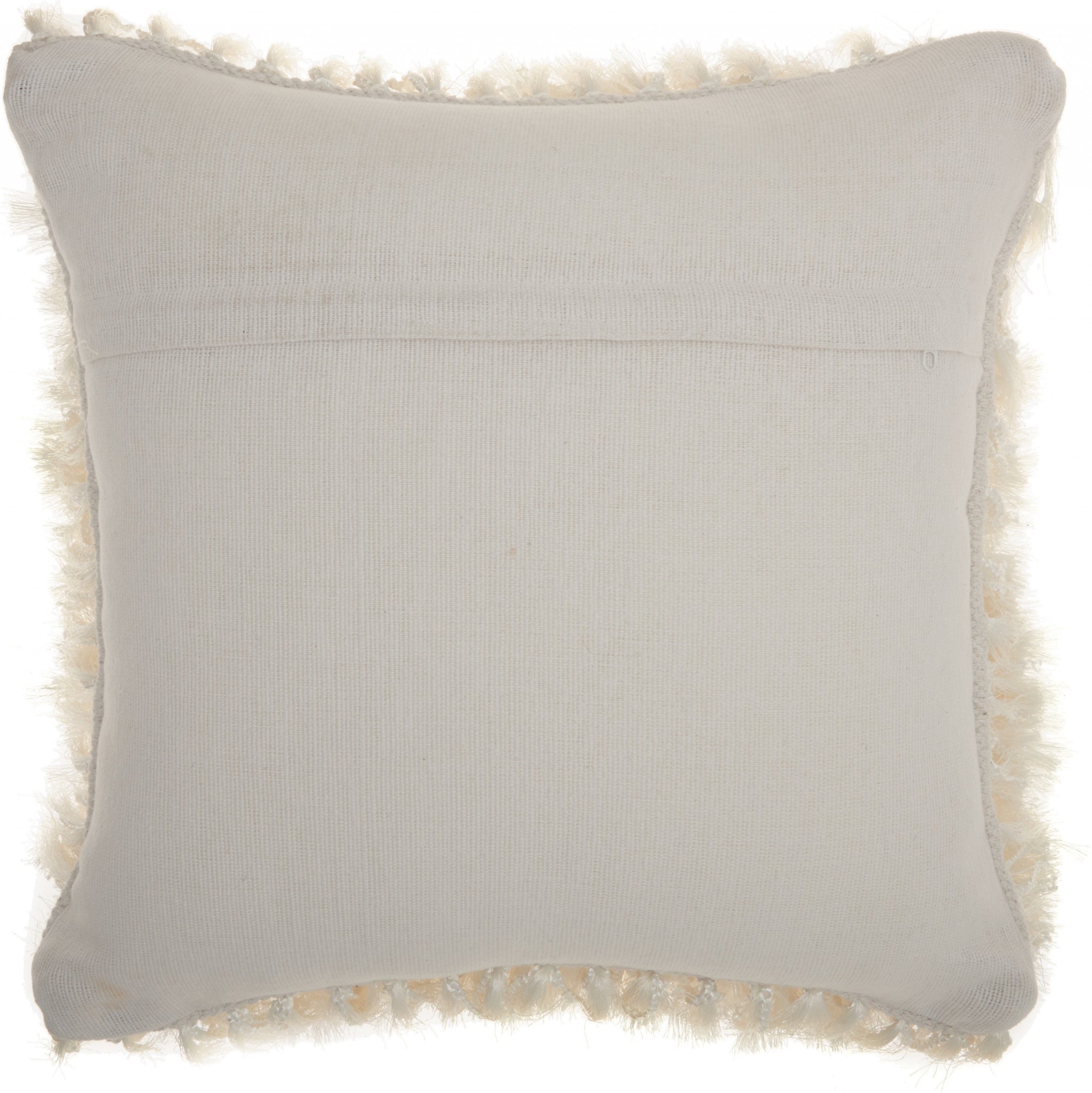 Soft White Shag Accent Pillow