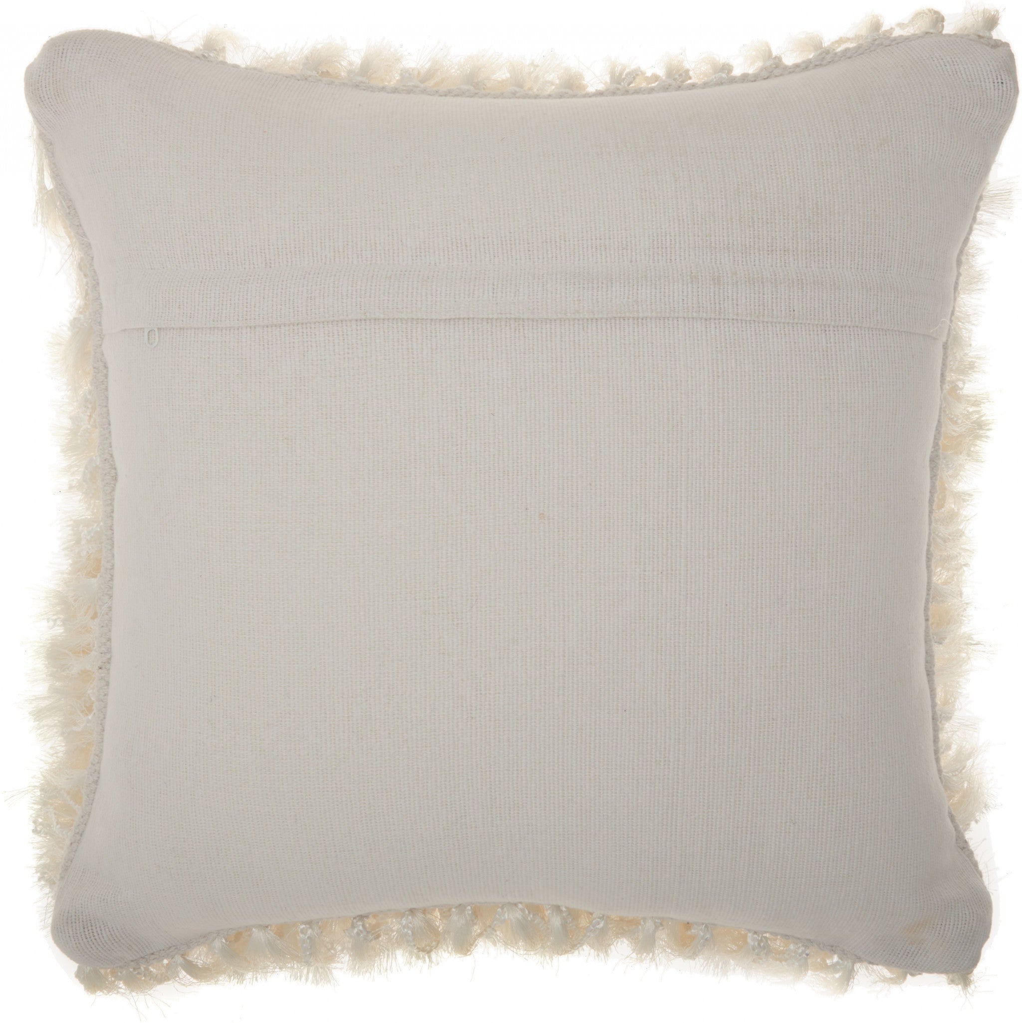 Soft White Shag Accent Pillow