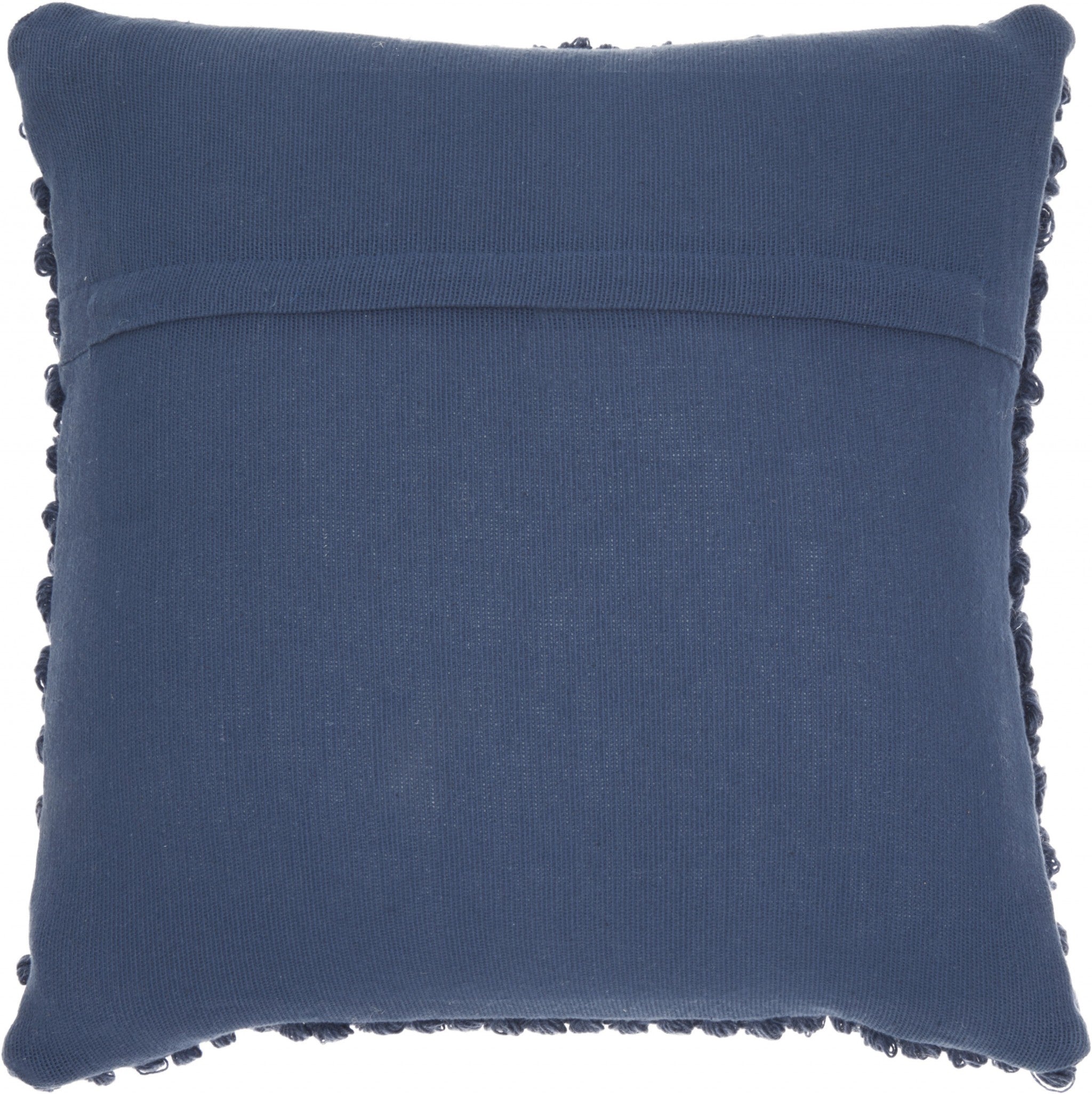 Dark Blue Knotted Detail Throw Pillow