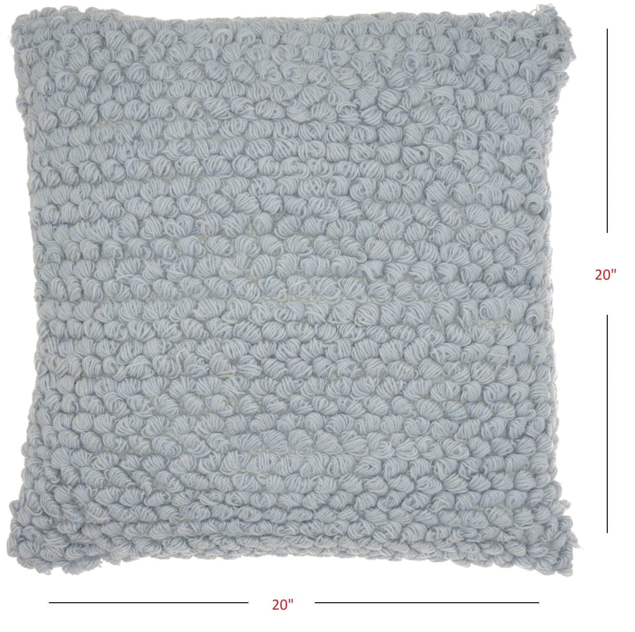 Periwinkle Knotted Detail Throw Pillow