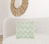 Boho Seafoam Green Textural Chevron Throw Pillow