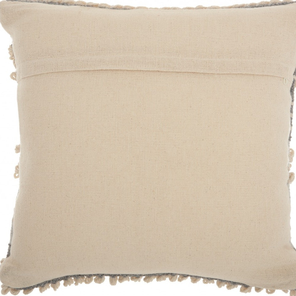 Bohemian Gray Throw Pillow