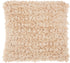 Loose Luscious Shag Beige Throw Pillow