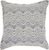 20" Indigo And Ivory Waves Throw Pillow