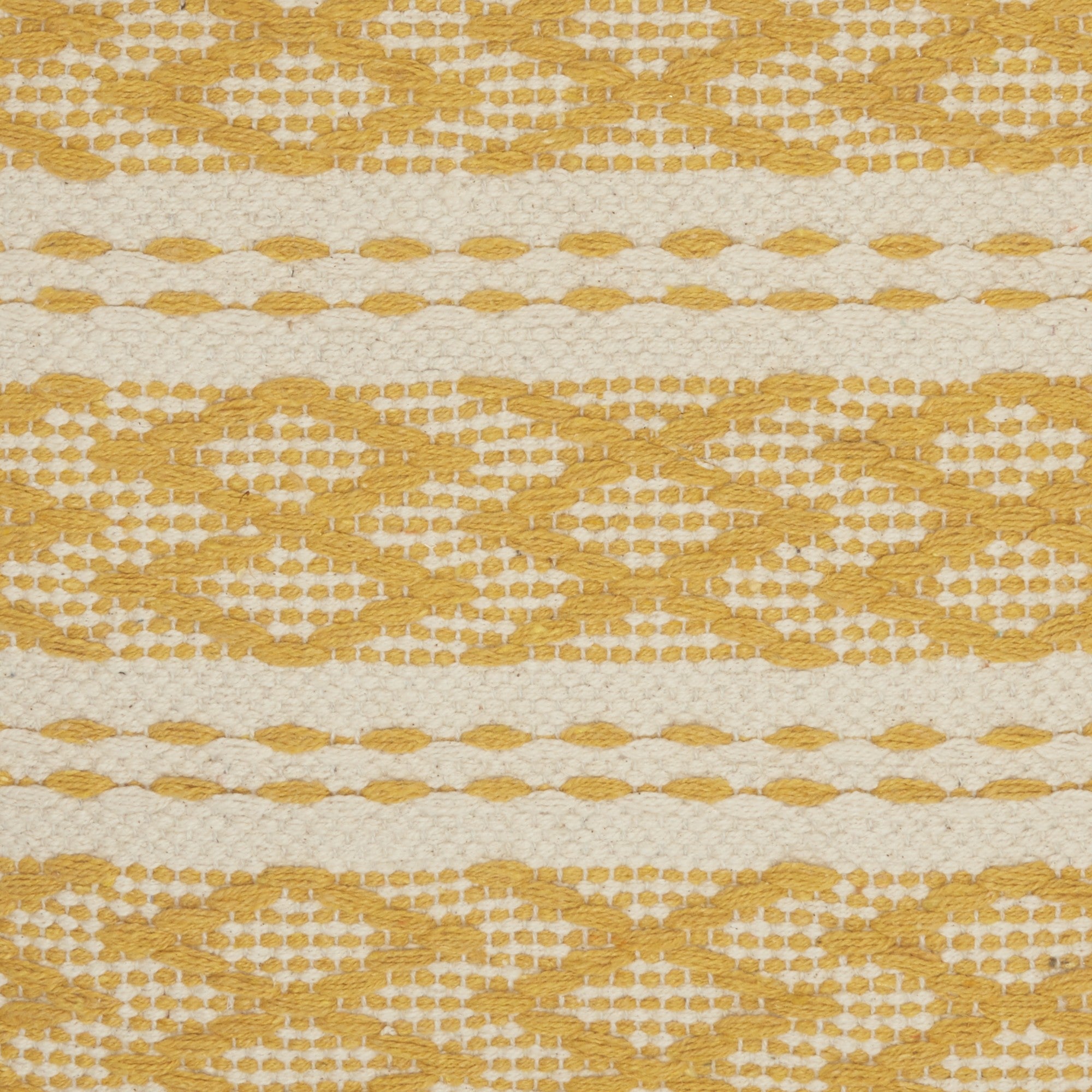 Mustard And Ivory Textured Throw Pillow