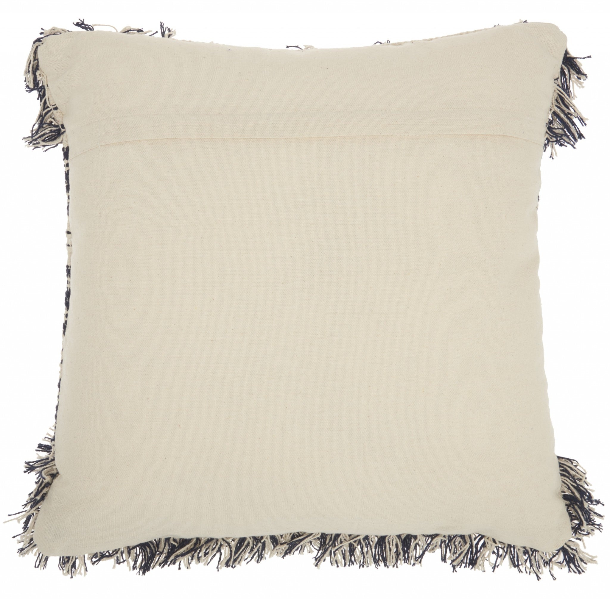 Navy And Ivory Textured Throw Pillow