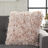 Shaggy Chic Blush And Ivory Throw Pillow