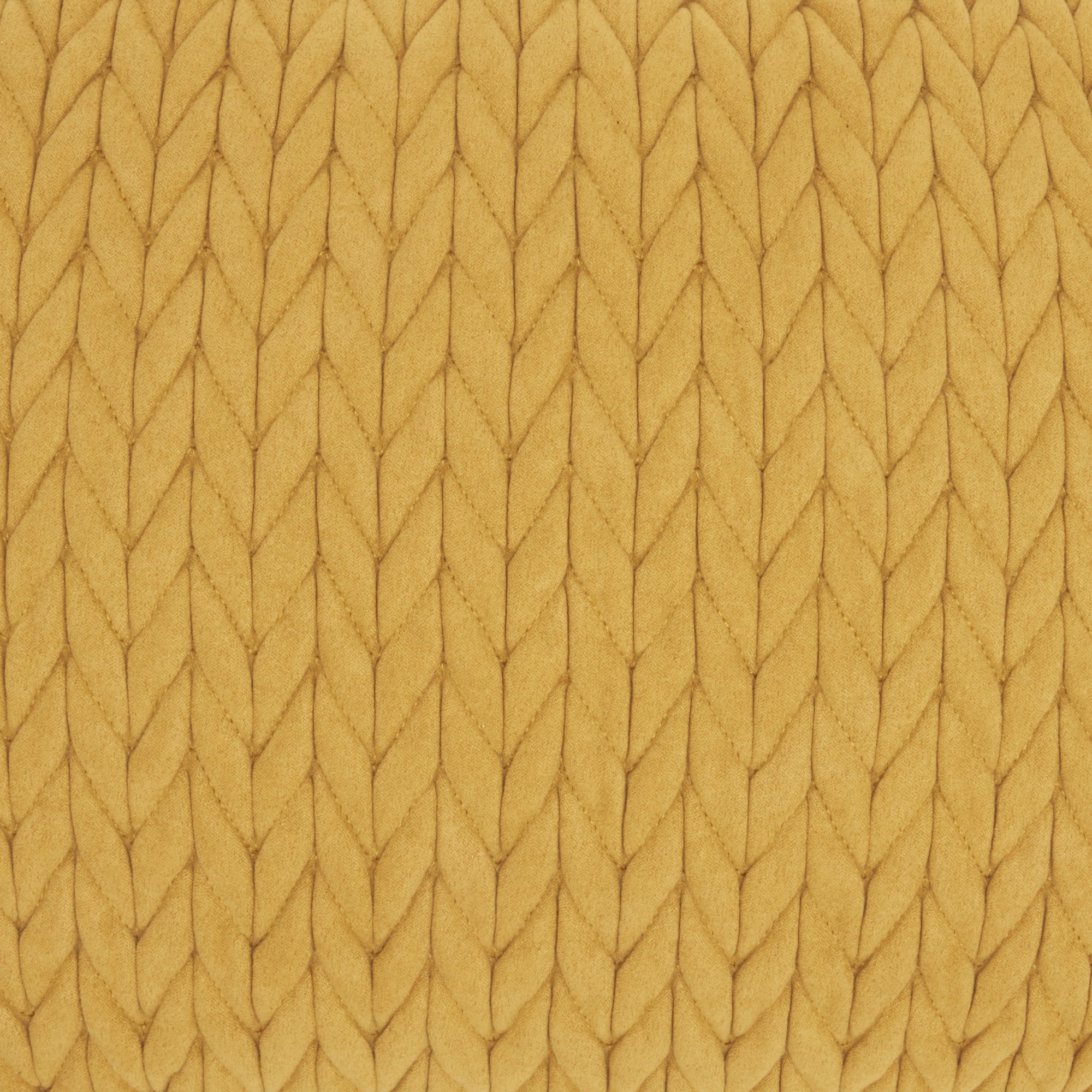 14" X 20" Mustard Yellow Braided Polyester Zippered Pillow