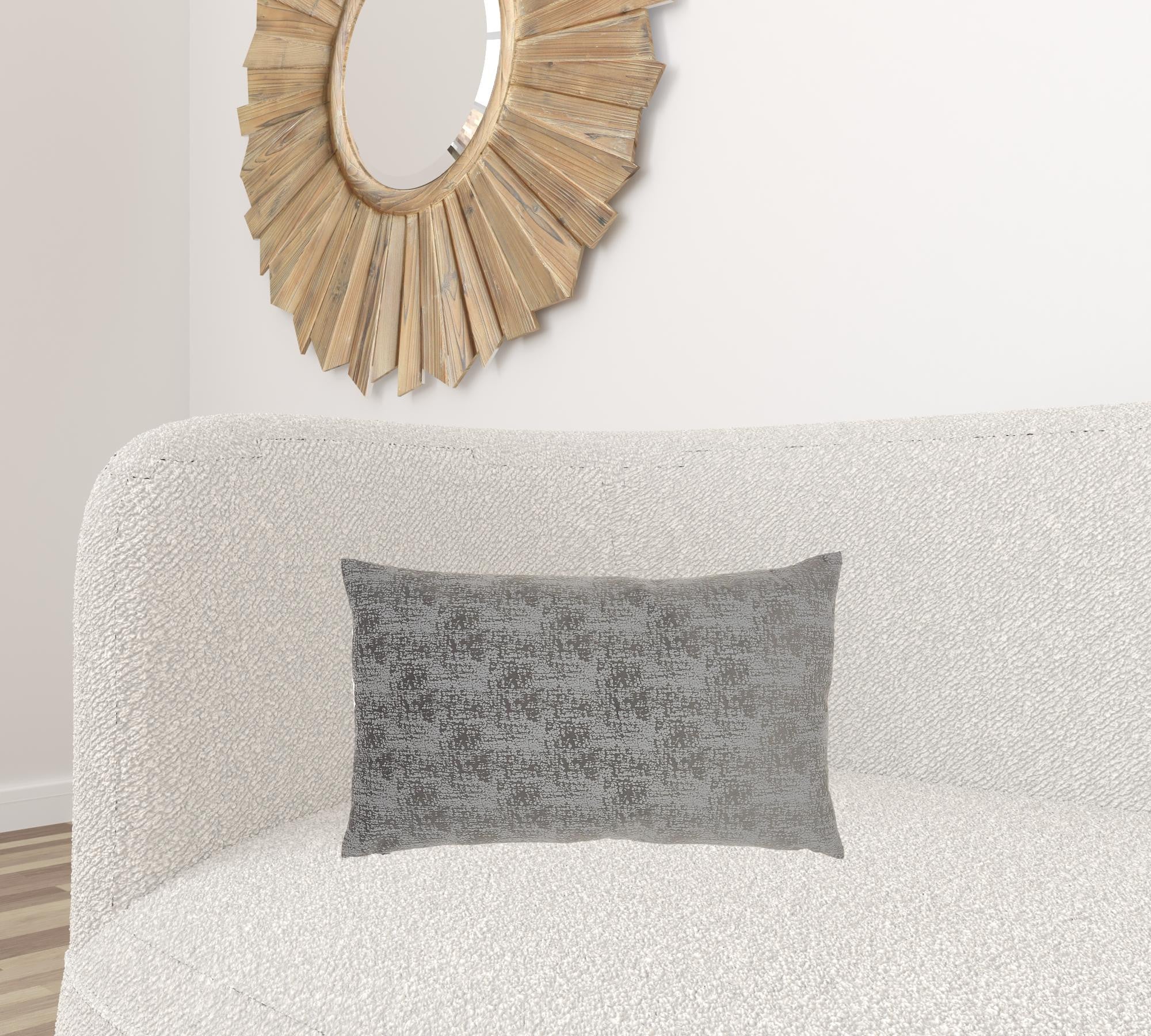 Slate Gray Distressed Gradient Lumbar Pillow