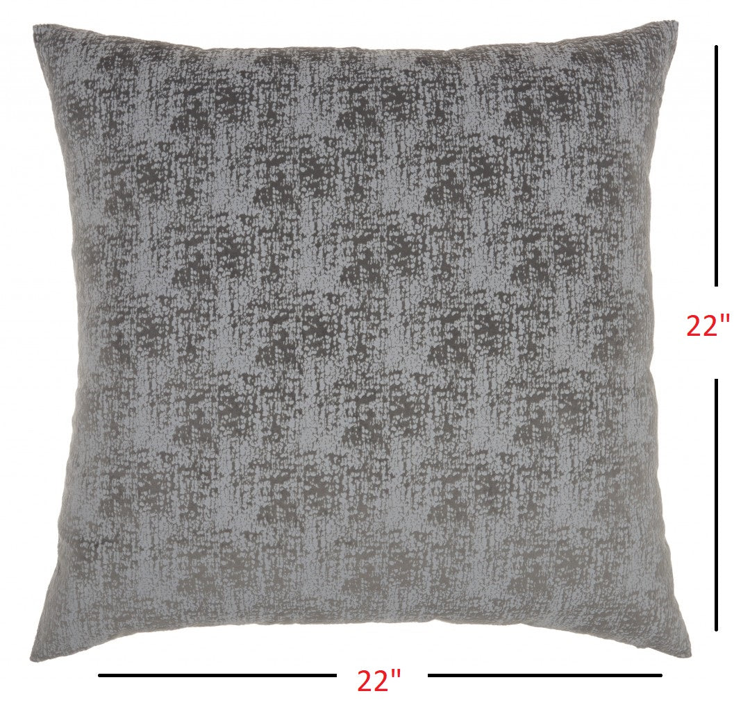 Slate Gray Distressed Gradient Throw Pillow